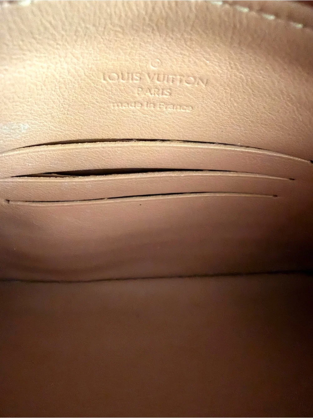 LOUIS VUITTON Mahina Perforated Leather Pochette Wristlet Coral Pink